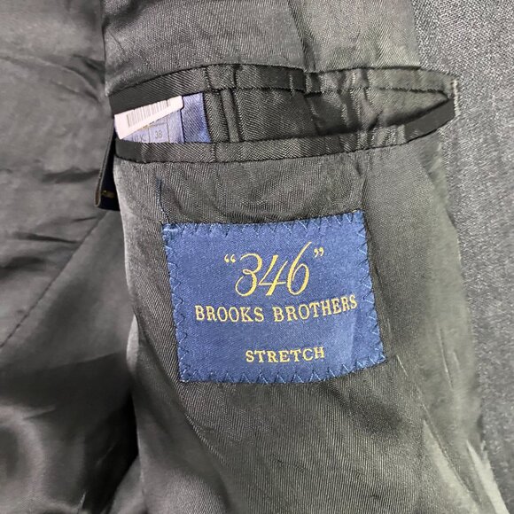 Brooks Brothers 346 Stretch Blazer Sport Coat Men's 38S Gray 3 Button Wool Blend - Picture 6 of 14